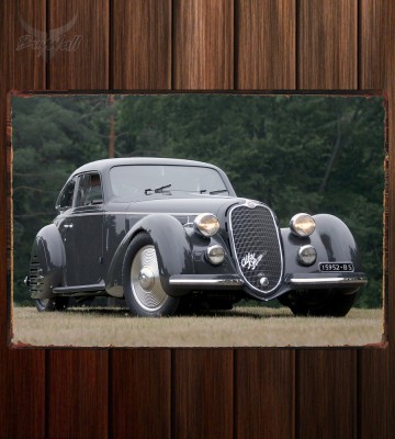 Металлическая табличка Alfa Romeo 8C 2900B Corto Touring Berlinetta